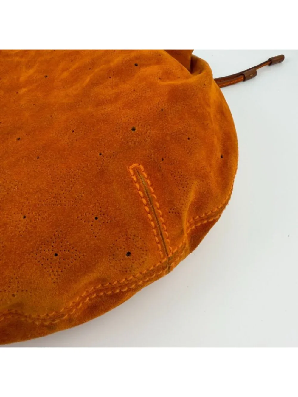 Louis Vuitton Monogram GM Shoulder Bag Bo Orange Suede Vintage - Picture 9 of 15